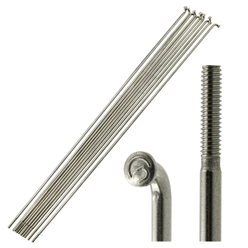 Oferta limitowana Zestaw 18 sztuk, Szprycha CnSpoke 134T 300 mm, stal nierdzewna, srebrna