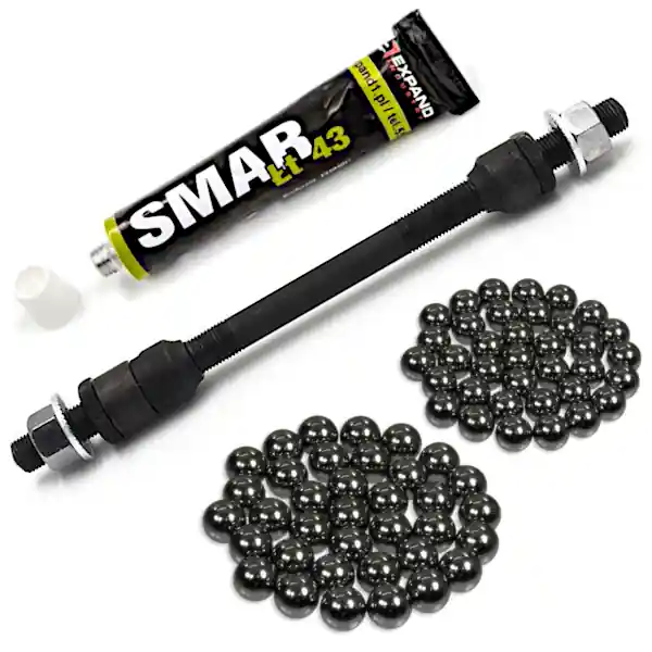 oś piasty Shimano 185 x 10 mm, 7-9/32" + 20 kulek + Smar ŁT Wyprzedaż