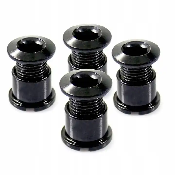 Śruba tarczy korby rowerowej RCW-085C M8x0,75x8,5mm BK, czarna, 4 sztuki Wysoka jakość