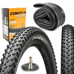 Opona Continental Cross King 27,5" x 2.3" (58-584) +Dętka Continental MTB 27,5'' x 1,75'' - 2,5'' wentyl auto 40 mm Premium