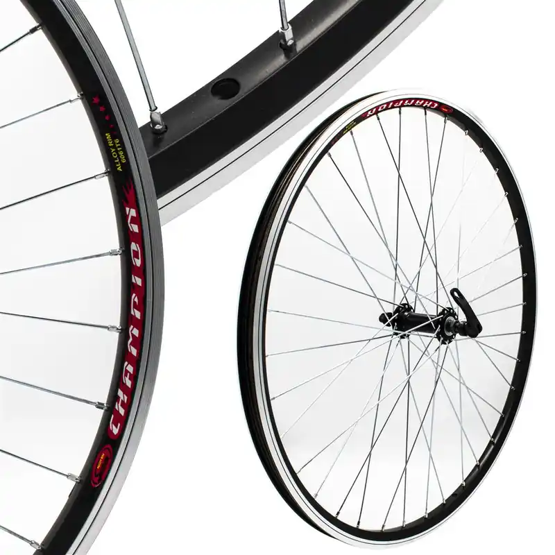 Koło przednie 26" SFDM-CT10F QR, czarne ze srebrnymi szprychami Premium