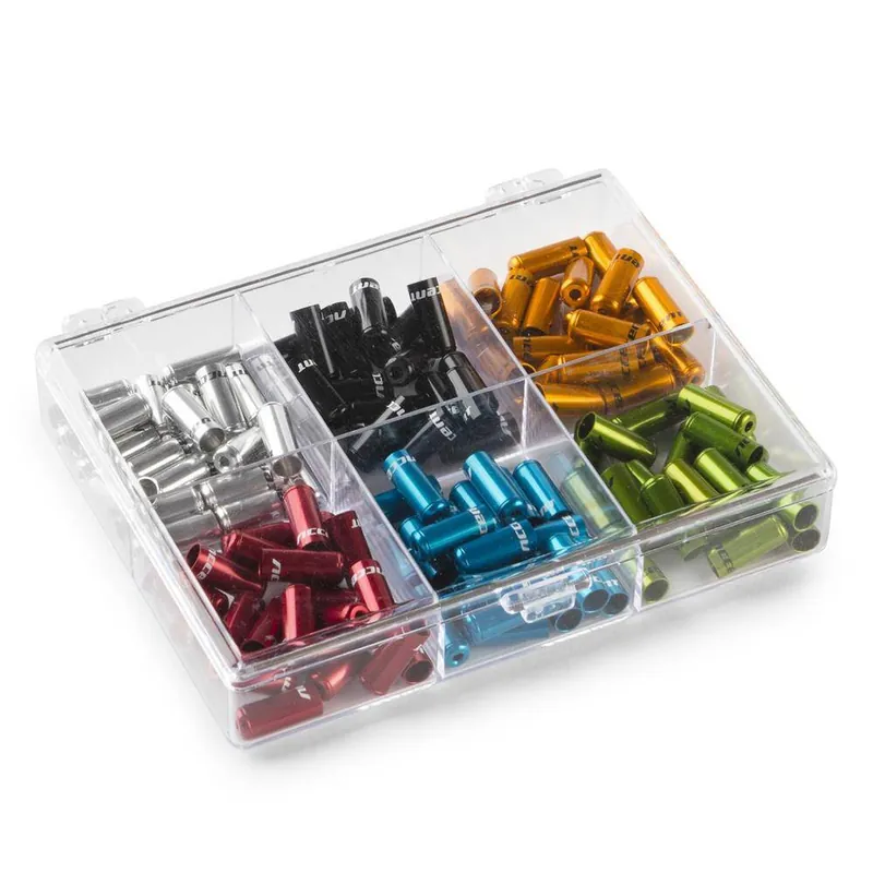 Końcówki pancerza hamulcowego 5mm, aluminiowe, 6x20 szt. zestaw Ekspresowa dostawa