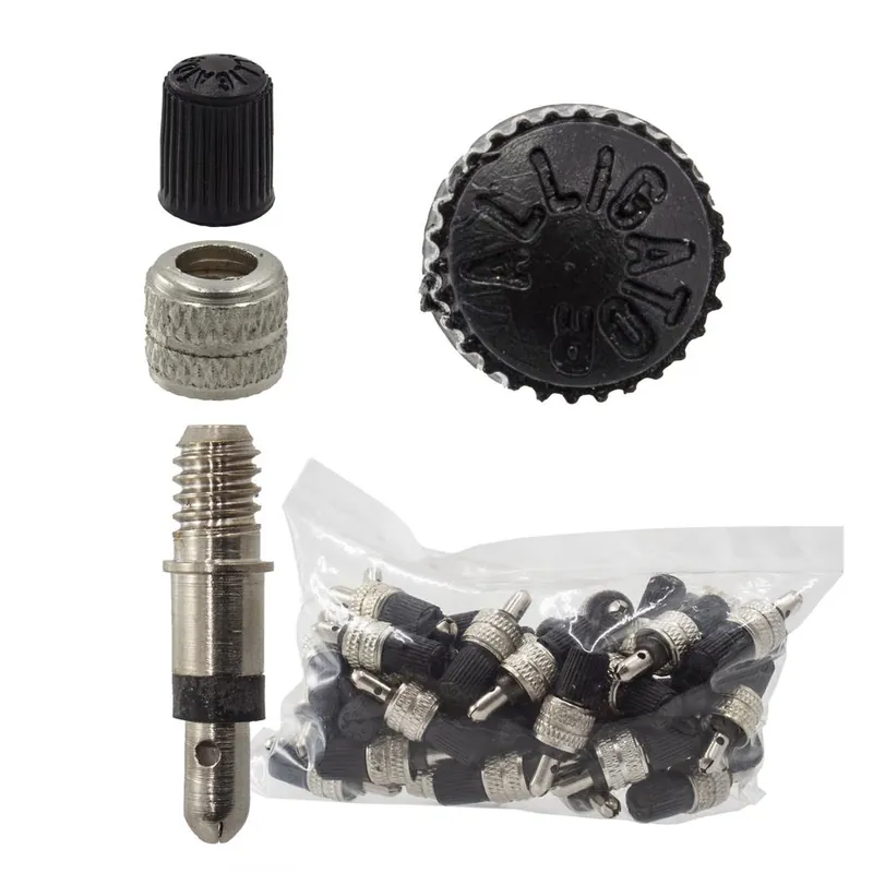 Rabat Zawór wentyla dętki typu Dunlop DV, Alligator, z nakrętką, 50 szt.