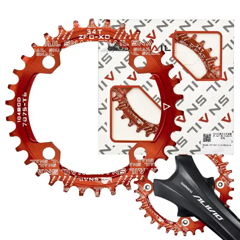 Kup teraz Zębatka Snail do mechanizmu korbowego 1x, 104 BCD, 34T, Narrow Wide, czerwona