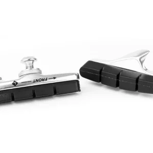 Klocki szosowe Accent AC-300 obudowa srebrny połysk, czarne okładziny Oferta limitowana