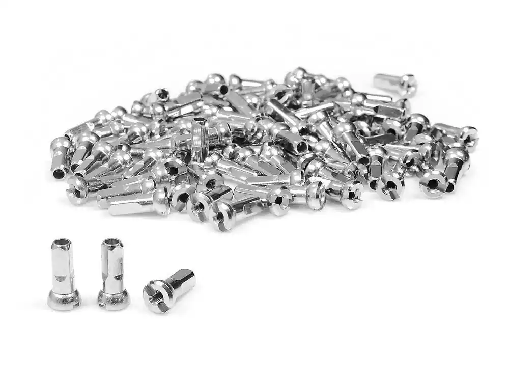 Ostatnia szansa Nyple Sapim Polyax 12 mm, mosiężne, srebrne - opakowanie 100 szt.