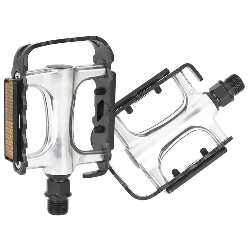 Pedały platformowe VP-E196B, 9/16" czarno-srebrne Wyprzedaż