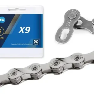 Tylko dziś Łańcuch KMC X9, niklowany, 114 ogniw, 6,6 mm, 9-rzędowy Box