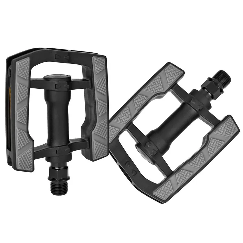 Tani Pedały platformowe VPE-857 czarne, odblask antypoślizgowe