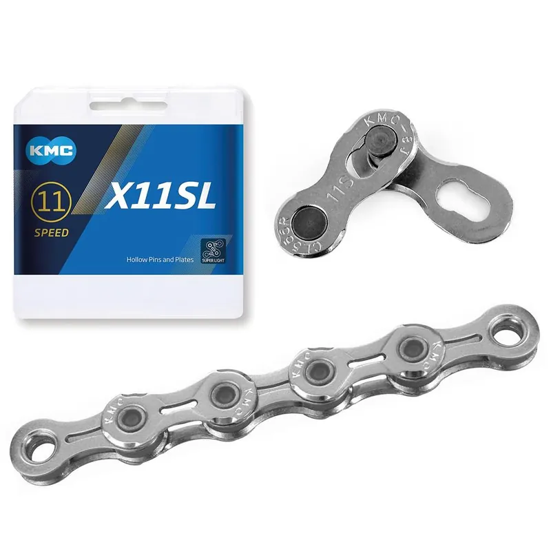 Wysoka jakość Łańcuch KMC X11SL srebrny 118 ogniw 5,65 mm 11-rzędowy Box
