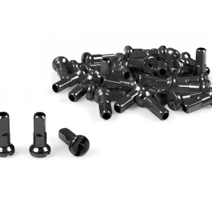 Nyple SLE NA017 do szprych rowerowych, długości 12 mm stalowe czarne (paczka 38 szt.) Premium