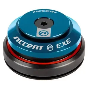 Ekspresowa dostawa Stery zintegrowane Accent HI-EXE 1-1/8"-1-1/8" IS42/IS42, niebieskie, łożyska maszynowe