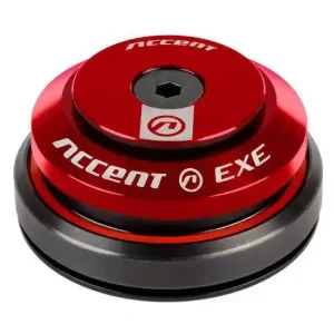 Stery zintegrowane Accent HI-EXE 1-1/8"-1-1/8" IS42/IS42, czerwone, łożyska maszynowe Autentyczny