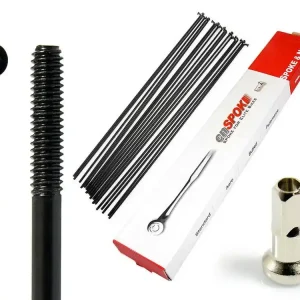 Ostatnia szansa Zestaw 18 szt. - Szprychy CnSpoke STD14 stal nierdzewna czarne + nyple