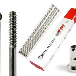 Zestaw 18 szt. - Szprychy CnSpoke STD14 stal nierdzewna srebrne + nyple Niska cena