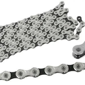 Łańcuch KMC X10 srebrno-czarny, 10-rzędowy - folia Oryginalny