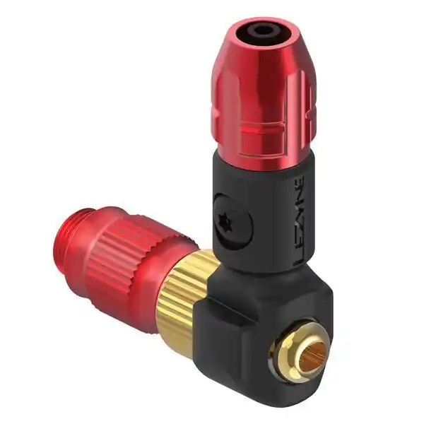 Końcówka do pompki Lezyne ABS-1 Pro HP Chuck Presta / Schrader / Dunlop, czerwona, aluminium Tani