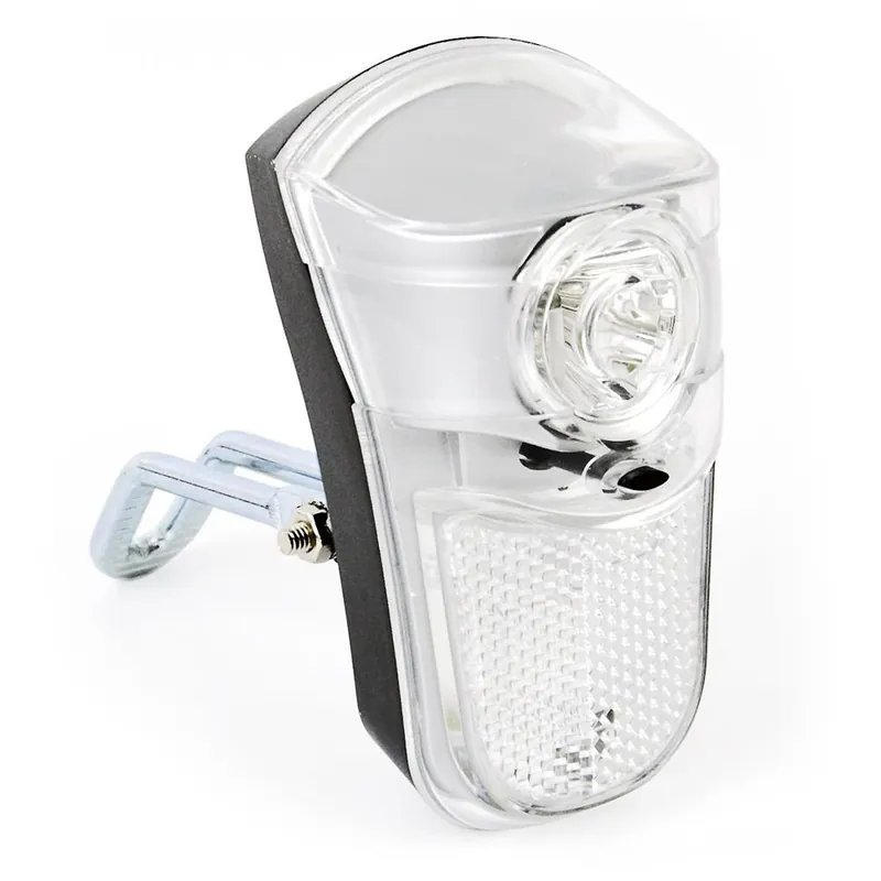 Lampka przednia JY7019, 1 dioda LED, Odblask, bateryjna, czarno-srebrna Tani