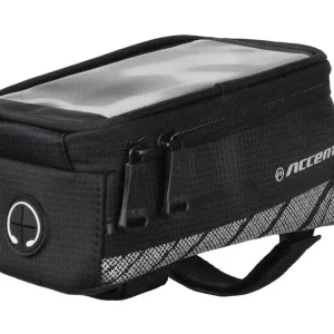 Torebka na ramę Accent Togo, z miejscem na telefon, rozmiar S, czarna Darmowa dostawa