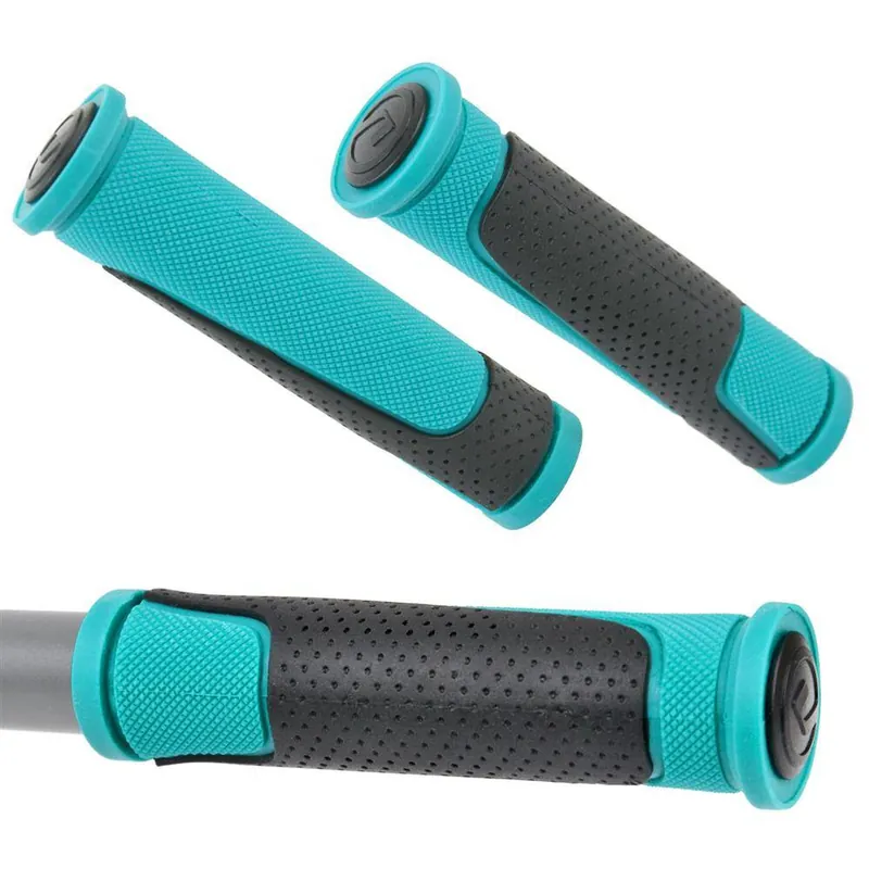 Chwyty kierownicy Accent Comet 2D 125mm, turkusowo-czarne Zwrot pieniędzy