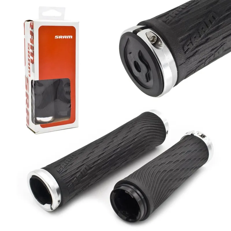 Chwyty kierownicy Sram Locking Grips do manetki XX1 Grip Shift 100mm i 122mm czarne ze srebrną obejmą Nowość