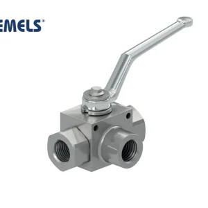 Zawór kulowy 3-drogowy 1/2" BSP DN13 typ "L" 500Bar (przyłącze tylko boczne) GK3GGT33011A000 - Gemels Popularny