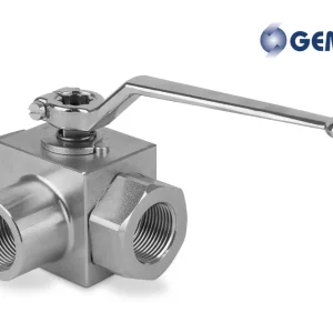 Zawór kulowy odcinający 3-drogowy 1" BSP DN25 typ "T" 420Bar GEAGGT53011A000 (bez otworów montażowych) - Gemels Premium