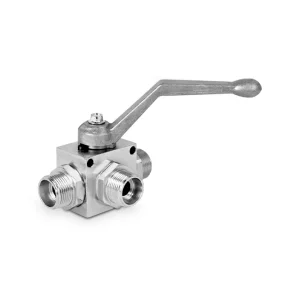 Zawór kulowy odcinający 3-drogowy M22x1,5 gwint zewnętrzny DN10 TYP „L” RSAP3V02L-L15-FF - MTC / Walvoil Ostatnia szansa