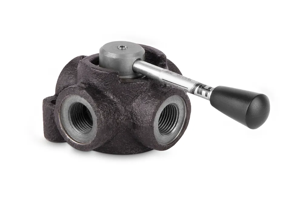 Zawór przełączający 4-drogowy 3/8" BSP zamknięty w pozycji środkowej D4-7001.0107 - HV Hydraulic Ekspresowa dostawa