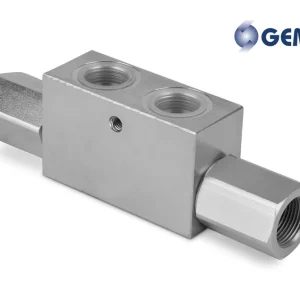 Zawór zwrotny bliźniaczy sterowany 3/4" BSP 100l./min. 300Bar otw. montaż. NVB1G040000 - Gemels Nowość