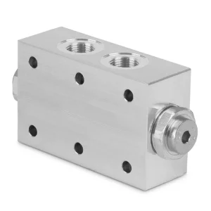 Zawór zwrotny sterowany bliźniaczy płytowy 3/8” BSP 20l./min. 260Bar aluminiowy LVDF15 - OFC - OMPI Autentyczny