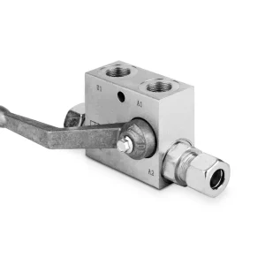 Zawór zwrotny sterowany pojedynczy+ by-pass - DIN2353 3/8" BSP D12 lewy 25l./min. 350 bar stal VRPSE015AL - MTC / Walvoil Rabat