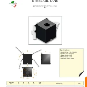 Zbiornik oleju stalowy do pomp ręcznych o pojemności 5l. (6500.0143) - HV Hydraulic Zamów teraz