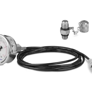 Zestaw pomiarowy serwisowy z przyłączką M16x2-1/4BSP manometrem tylnym 0-250bar i przewodem 1000mm Wyprzedaż