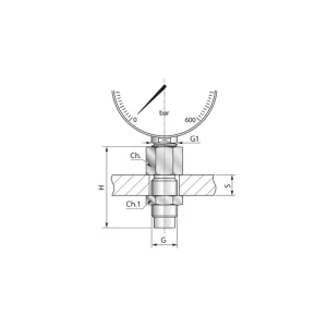 Złącze manometryczne grodziowe zewn. M16x2 na wew. 1/4" BSP z wolnym przepływem 18140000 - Minipress Bezpieczna płatność