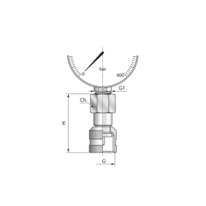 Złącze manometryczne wewn. 1/2" BSP M16x1,5 20121500 - Minipress Premium