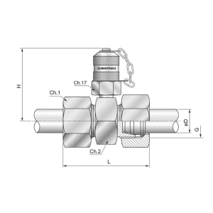 Złącze pomiar. z przyłączem wg DIN 2353 (trójnik) S14 M22x1,5 zat. metal. S11414000C - Minipress Niska cena