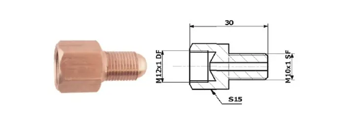 Kup teraz Łącznik Przewodów Hamulcowych (88-10) Wew. M12x1 DF + Zew. M10x1 SF