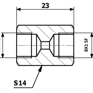Oferta ŁĄCZNIK PRZEWODÓW HAMULCOWYCH 84-38 Wew. 8x1 SF - Wew. 8x1 SF