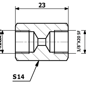 Najlepsza cena Łącznik Przewodów Hamulcowych Wew. 10x1 SF - Wew. 3/8"x20 SF