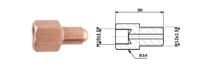 Oferta limitowana Łącznik Przewodów Hamulcowych Wew. M10x1 DF + Zew. M12x1 SF 88-9