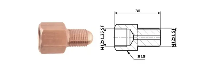 Zamów teraz ŁĄCZNIK PRZEWODÓW HAMULCOWYCH WEWNĘTRZNY M12X1,25SF + ZEWNĘTRZNY M12X1SF