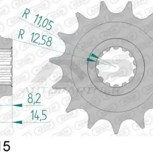 AFAM Zębatka Napędowa Przód MOTO 15 Zębów STALOWA 52619-15 Najlepsza cena