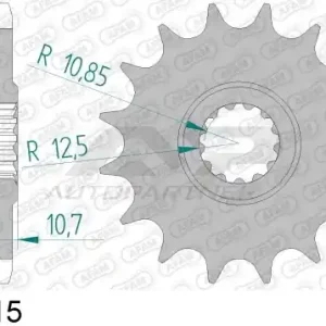 AFAM Zębatka Napędowa Przód MOTO 15 Zębów STALOWA 21606-15 Autentyczny