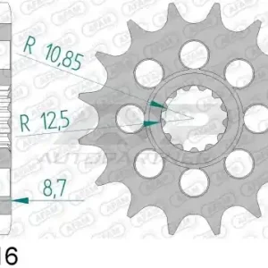 AFAM Zębatka Napędowa Przód MOTO 16 Zębów STALOWA 28403-16 Zamów teraz