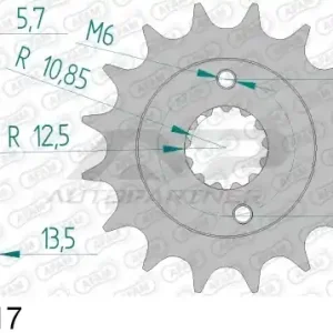 Zamów teraz AFAM ZĘBATKA NAPĘDOWA PRZÓD MOTO STALOWA