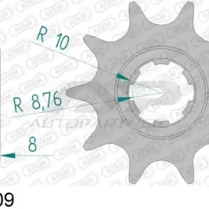 Ekspresowa dostawa AFAM ZĘBATKA NAPĘDOWA PRZÓD MOTO STALOWA