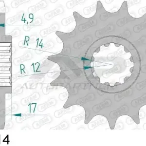 Zamów teraz AFAM Zębatka napędowa przód, stalowa 20515-14
