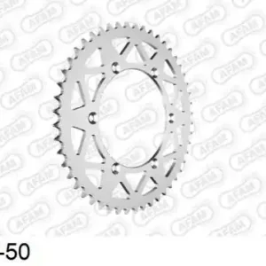 AFAM ZĘBATKA NAPĘDZANA TYŁ MOTO ALUMINIOWA ANODOWANA SREBRNA Niska cena