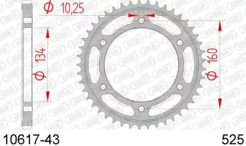 Wysoka jakość AFAM ZĘBATKA NAPĘDZANA TYŁ MOTO STALOWA CZARNA